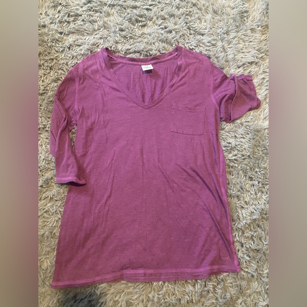 PINK Victoria's Secret Plum V-Neck Pocket Tunic